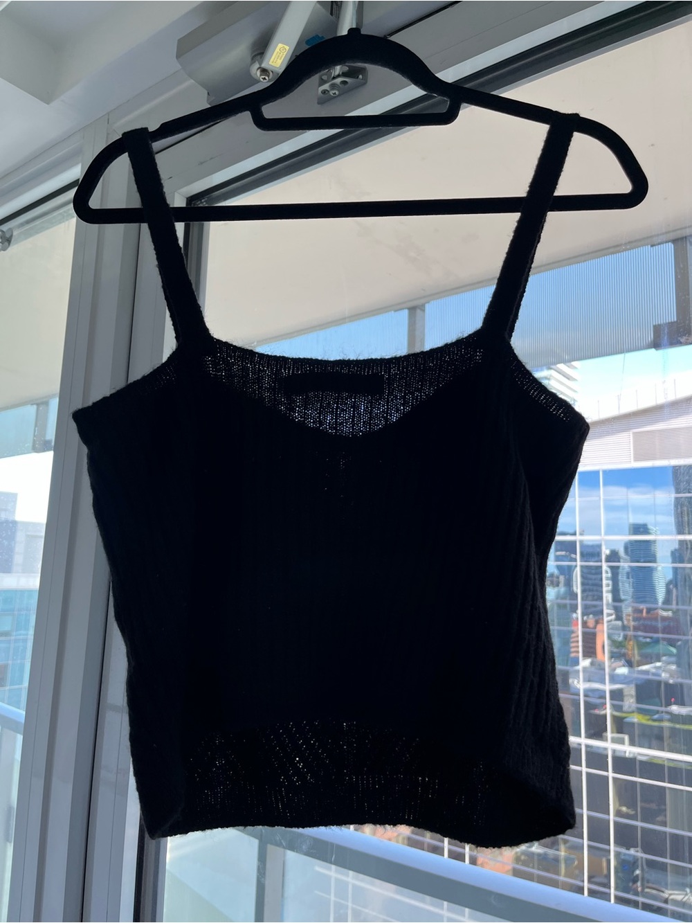 Vero Moda Black Knit Tank Top | Size L | Soft Lightweight Sweater Tank